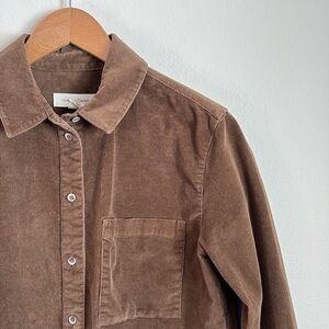 Cedar brown corduroy button down treasure & bond